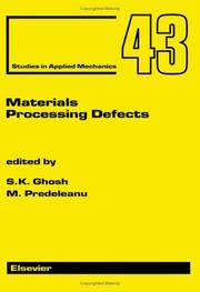 Cover of: Materials processing defects