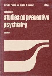 Cover of: Handbook of Studies on Preventive Psychiatry by 