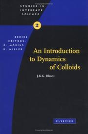 Cover of: An introduction to dynamics of colloids by Jan K. G. Dhont
