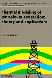 Cover of: Thermal modeling of petroleum generation: theory and applications