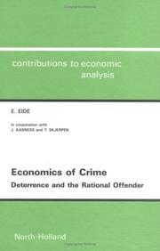 Cover of: Economics of crime: deterrence and the rational offender