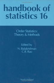 Cover of: Handbook of Statistics 16: Order Statistics | Nicolette van Dijk