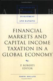 Cover of: Financial markets and capital income taxation in a global economy