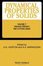 Dynamical properties of solids by A. A. Maradudin