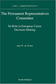 Cover of: Permanent Representatives Committee: its role in European Union decision-making