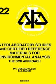 Cover of: Interlaboratory Studies and Certified Reference Materials for Environmental Analysis (Techniques and Instrumentation in Analytical Chemistry)