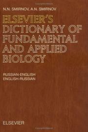 Cover of: Elsevier's dictionary of fundamental and applied biology.