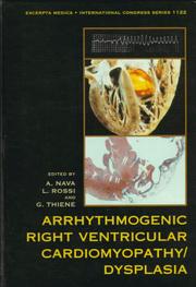 Cover of: Arrhythmogenic right ventricular cardiomyopathy/dysplasia: proceedings of the 1st International Symposium on [T.B.A.]