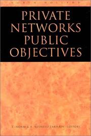Cover of: Private networks public objectives