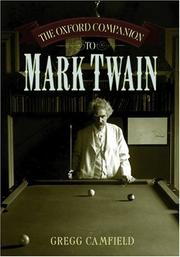 Cover of: The Oxford companion to Mark Twain by editor, Gregg Camfield.
