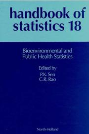 Cover of: Handbook of Statistics 18: Bioenvironmental and Public Health Statistics (Techniques and Instrumentation in Analytical Chemistry)