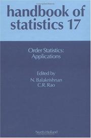 Cover of: Handbook of Statistics 17: Order Statistics: Applications (North-Holland Mathematical Library)