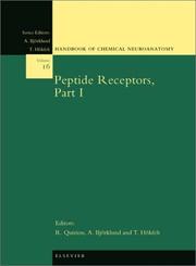 Cover of: Peptide Receptors, Part I (Handbook of Chemical Neuroanatomy)
