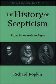 Cover of: The History of Scepticism by Richard H. Popkin