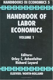 Cover of: Handbook of Labor Economics Volume 1 (Handbook of Labor Economics)
