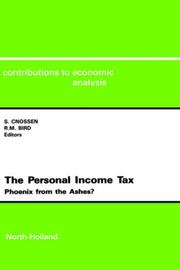 Cover of: The Personal income tax by edited by Sijbren Cnossen and Richard M. Bird.