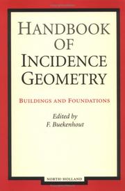 Cover of: Handbook of incidence geometry by edited by F. Buekenhout.