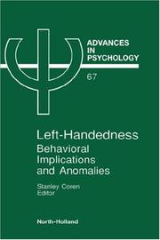 Cover of: Left-handedness: behavioral implications and anomalies