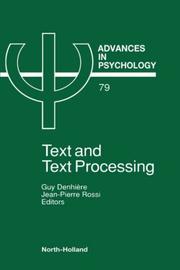 Cover of: Text and text processing