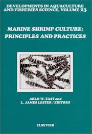 Cover of: Marine shrimp culture: principles and practices