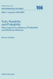 Cover of: Truth, possibility, and probability by R. Chuaqui