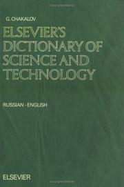 Cover of: Elsevier's dictionary of science and technology.