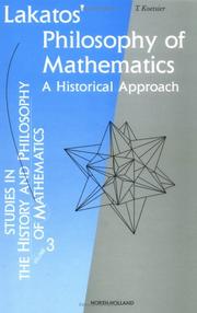 Cover of: Lakatos' philosophy of mathematics: a historical approach