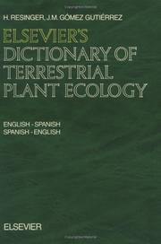 Cover of: Elsevier's dictionary of terrestrial plant ecology: English-Spanish and Spanish-English