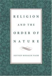 Cover of: Religion and the Order of Nature (Cadbury Lectures)