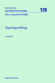 Cover of: Topological rings