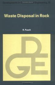 Cover of: Waste disposal in rock