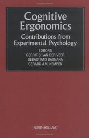 Cover of: Cognitive ergonomics: contributions from experimental psychology