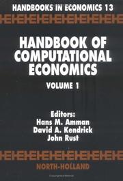 Cover of: Handbook of computational economics by edited by Hans M. Amman, David A. Kendrick, and John Rust.