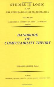 Cover of: Handbook of computability theory