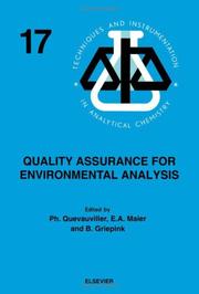 Cover of: Quality assurance for environmental analysis: method evaluation within the Measurements and Testing Programme (BCR)