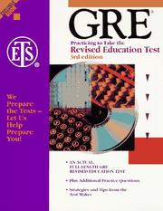 Cover of: GRE, practicing to take the revised education test.