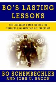 Cover of: Bo's Lasting Lessons: The Legendary Coach Teaches the Timeless Fundamentals of Leadership