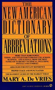 Cover of: The new American dictionary of abbreviations
