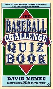 Cover of: The baseball challenge quiz book