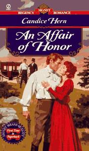 Cover of: An Affair of Honor by Candice Hern