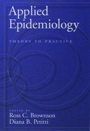 Cover of: Applied epidemiology by edited by Ross C. Brownson, Diana B. Petitti.