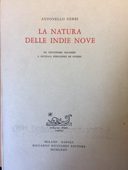 Cover of: La natura delle Indie nove: da Cristoforo Colombo a Gonzalo Fernandez de Oviedo