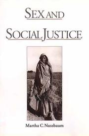 Cover of: Sex and social justice by Martha Nussbaum