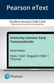 Cover of: Pearson EText University Calculus: Early Transcendentals -- Access Card