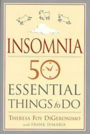 Cover of: Insomnia: 50 essential things to do