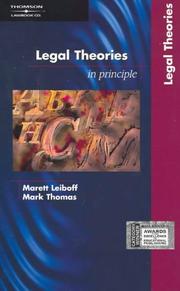 Cover of: Legal theories; in principle by Marett Leiboff