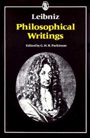 Cover of: Leibniz: Philosophical Writings (Everyman's University Paperbacks)