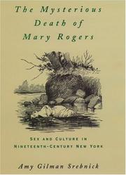 Cover of: The Mysterious Death of Mary Rogers by Amy Gilman Srebnick