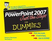 PowerPoint 2007 Just the Steps For Dummies by Barbara Obermeier