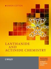 Cover of: Lanthanide and actinide chemistry by Cotton, Simon Dr.